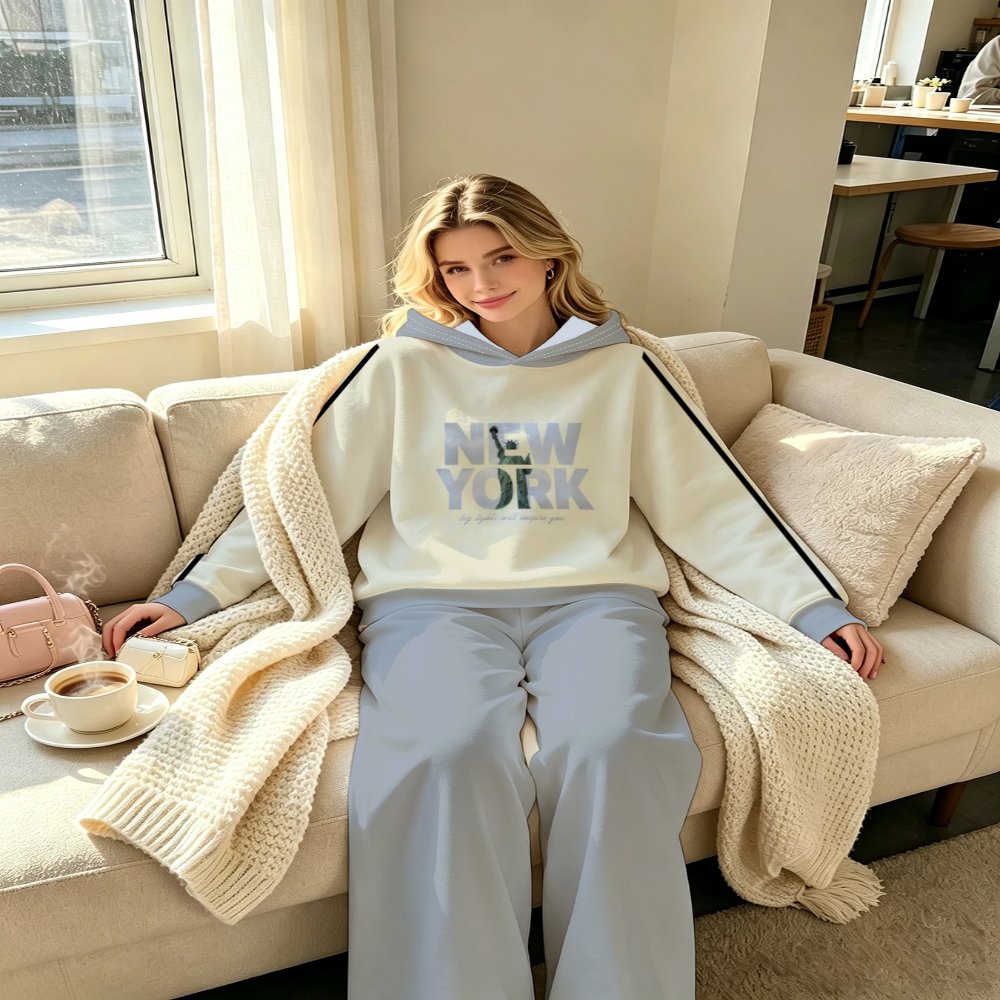 Hoodie and wide-leg pants set Women's Hoodie + Wide-Leg Pants Set
