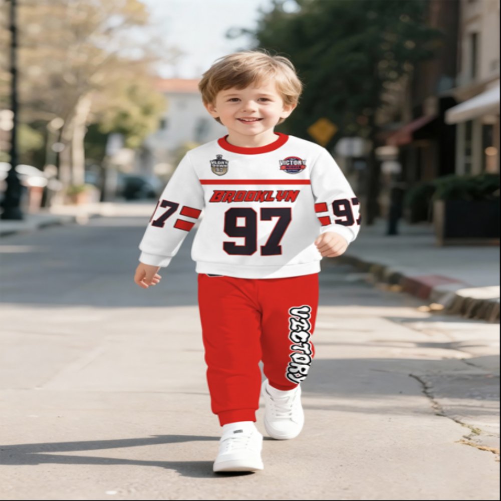 Children's Crewneck Sweatshirt Set Toddler Crewneck Sweatshirt + Pants Set